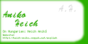 aniko heich business card